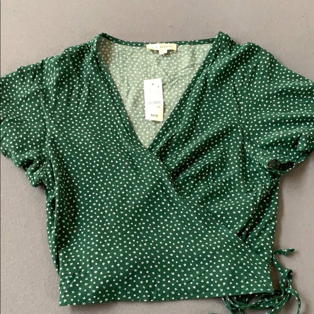 green wrap top